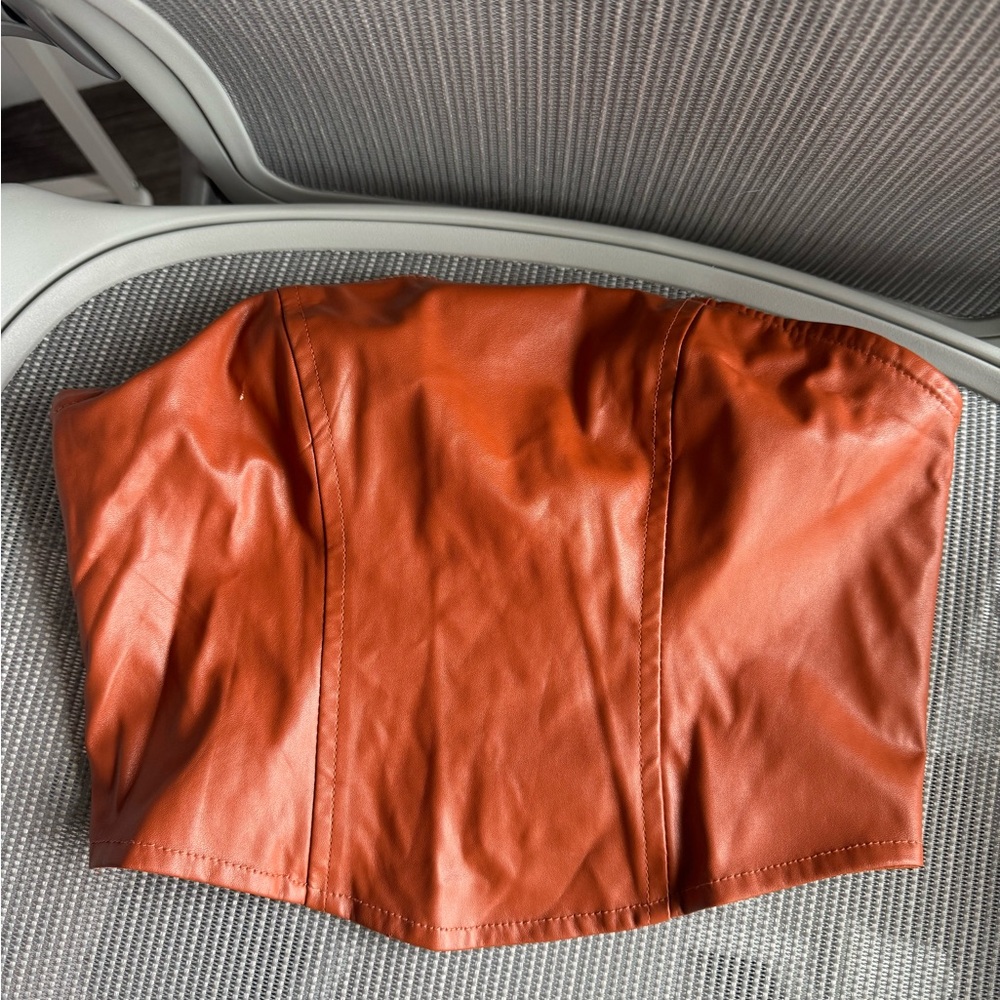 Leather tube top